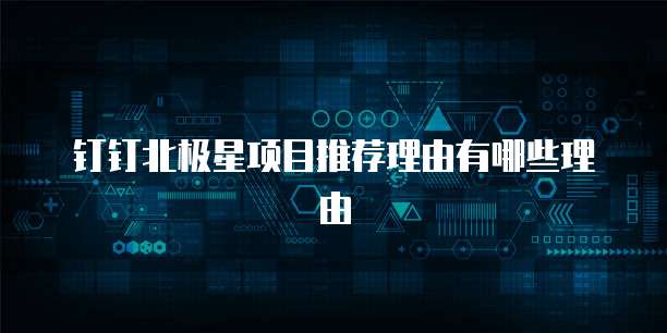 钉钉北极星项目推荐理由有哪些理由