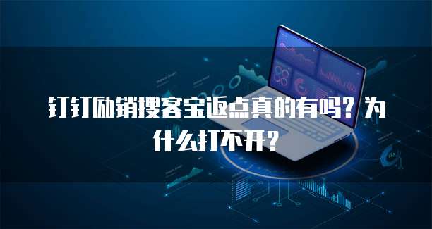 钉钉励销搜客宝返点真的有吗？为什么打不开？