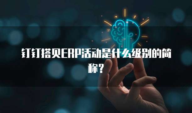 钉钉搭贝ERP活动是什么级别的简称?
