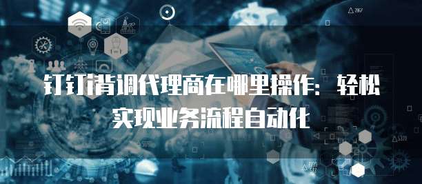钉钉i背调代理商在哪里操作:轻松实现业务流程自动化