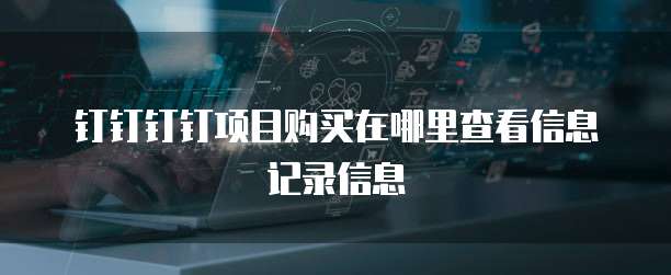 钉钉钉钉项目购买在哪里查看信息记录信息