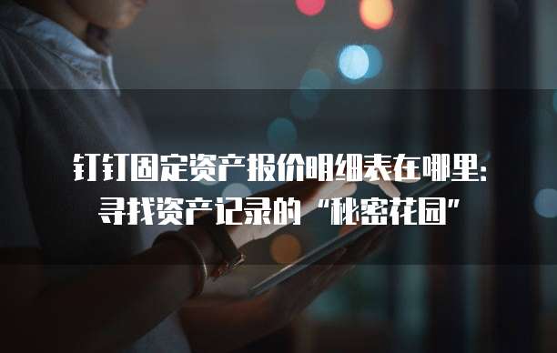 钉钉固定资产报价明细表在哪里:寻找资产记录的“秘密花园”