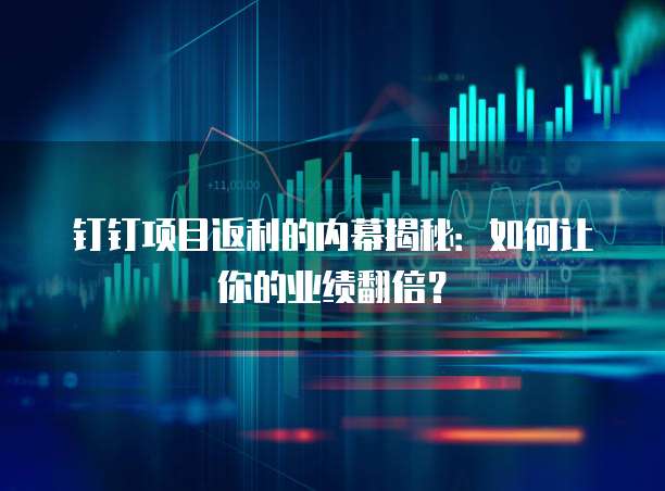 钉钉项目返利的内幕揭秘:如何让你的业绩翻倍?