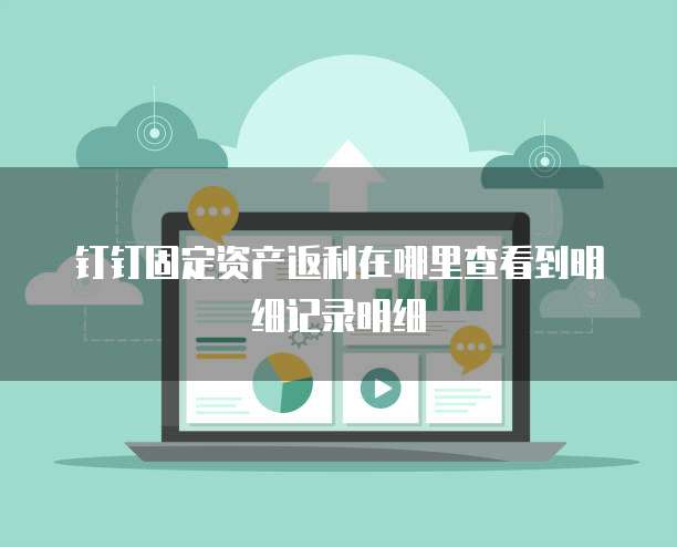 钉钉固定资产返利在哪里查看到明细记录明细