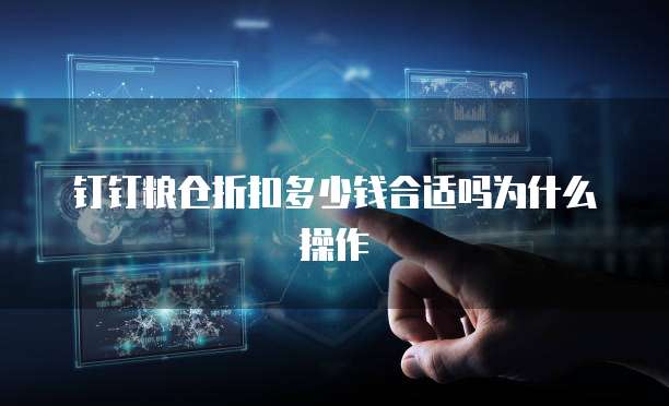 钉钉粮仓折扣多少钱合适吗为什么操作