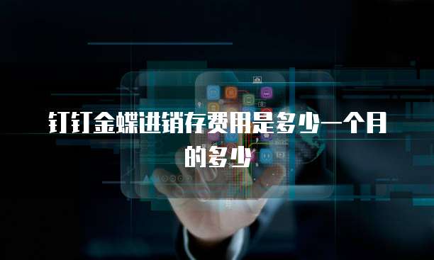 钉钉金蝶进销存费用是多少一个月的多少