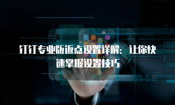 钉钉专业版返点设置详解:让你快速掌握设置技巧
