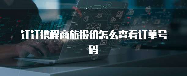 钉钉携程商旅报价怎么查看订单号码