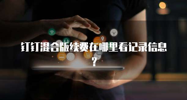 钉钉混合版续费在哪里看记录信息?
