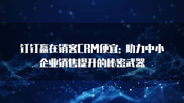 钉钉赢在销客CRM便宜: 助力中小企业销售提升的秘密武器