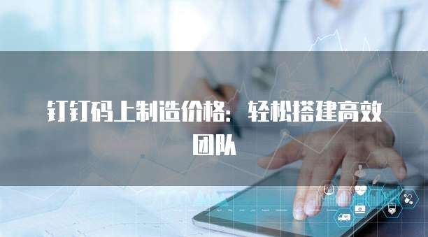 钉钉码上制造价格:轻松搭建高效团队