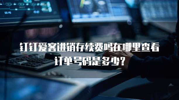 钉钉爱客进销存续费吗在哪里查看订单号码是多少?