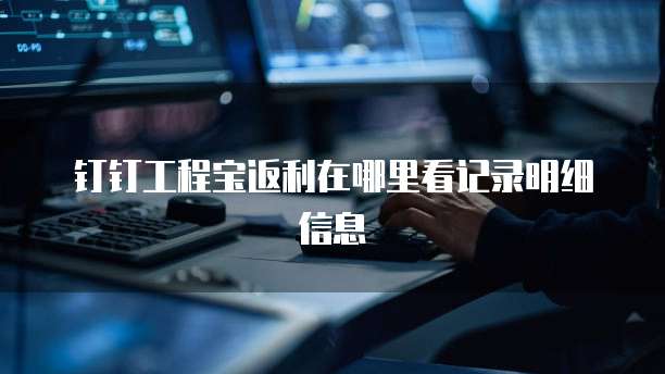 钉钉工程宝返利在哪里看记录明细信息