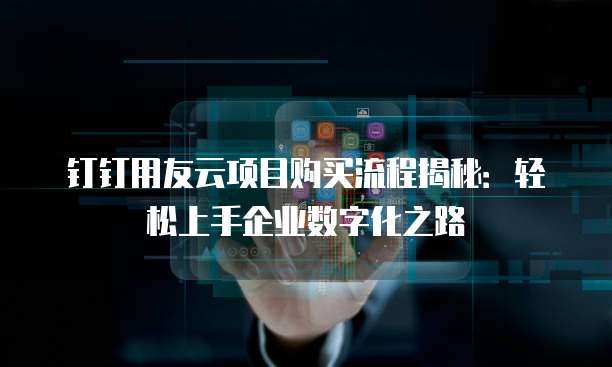钉钉用友云项目购买流程揭秘:轻松上手企业数字化之路