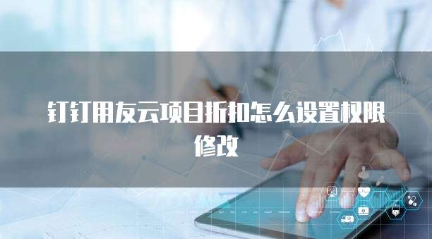 钉钉用友云项目折扣怎么设置权限修改
