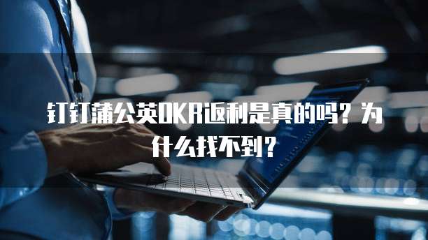 钉钉蒲公英OKR返利是真的吗?为什么找不到?