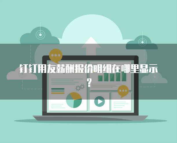 钉钉用友薪酬报价明细在哪里显示？