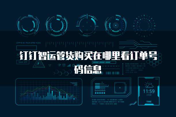 钉钉智运管货购买在哪里看订单号码信息