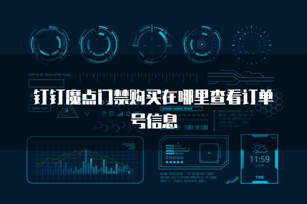 钉钉魔点门禁购买在哪里查看订单号信息