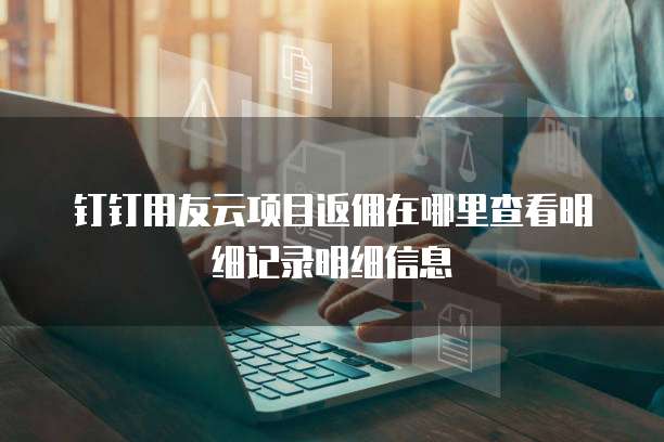 钉钉用友云项目返佣在哪里查看明细记录明细信息