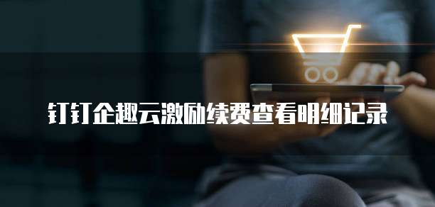 钉钉企趣云激励续费查看明细记录