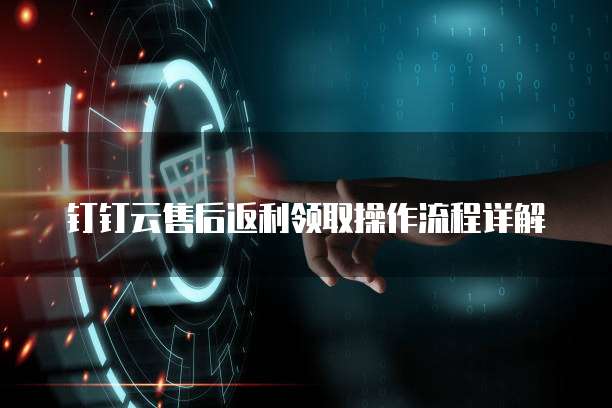 钉钉云售后返利领取操作流程详解