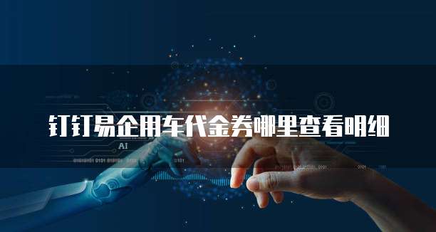 钉钉易企用车代金券哪里查看明细
