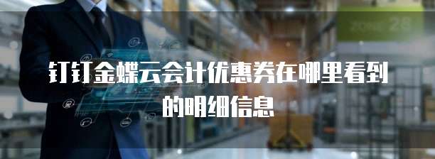 钉钉金蝶云会计优惠券在哪里看到的明细信息