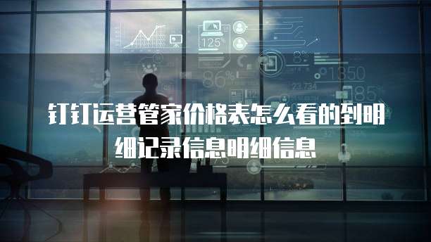 钉钉运营管家价格表怎么看的到明细记录信息明细信息