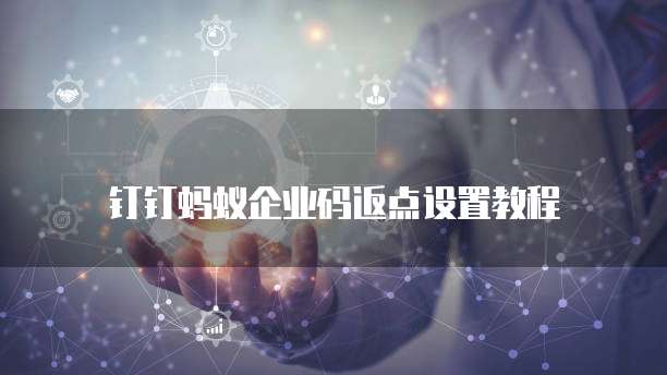 钉钉蚂蚁企业码返点设置教程