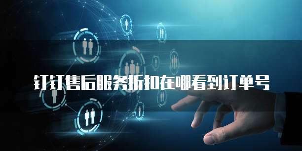 钉钉售后服务折扣在哪看到订单号