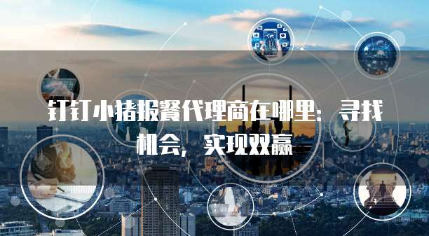 钉钉小猪报餐代理商在哪里:寻找机会,实现双赢
