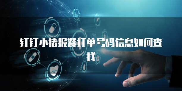 钉钉小猪报餐订单号码信息如何查找