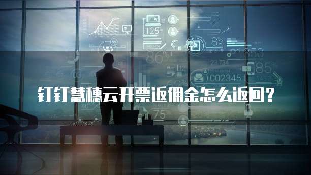钉钉慧穗云开票返佣金怎么返回?