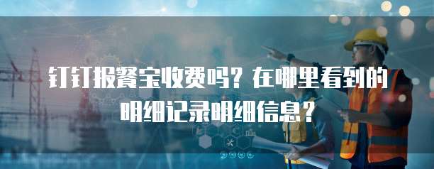 钉钉报餐宝收费吗?在哪里看到的明细记录明细信息?