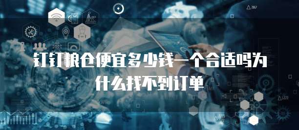 钉钉粮仓便宜多少钱一个合适吗为什么找不到订单