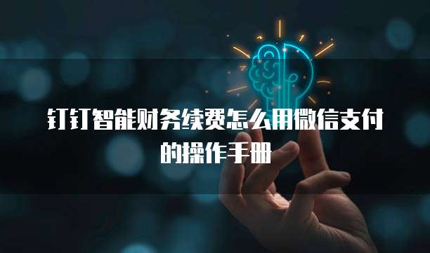 钉钉智能财务续费怎么用微信支付的操作手册