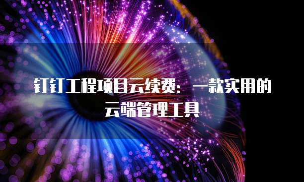 钉钉工程项目云续费:一款实用的云端管理工具