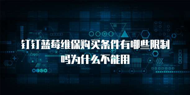 钉钉蓝莓维保购买条件有哪些限制吗为什么不能用