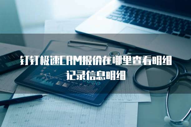 钉钉极速CRM报价在哪里查看明细记录信息明细