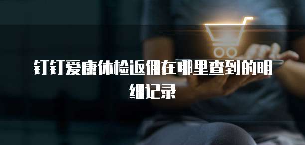 钉钉爱康体检返佣在哪里查到的明细记录