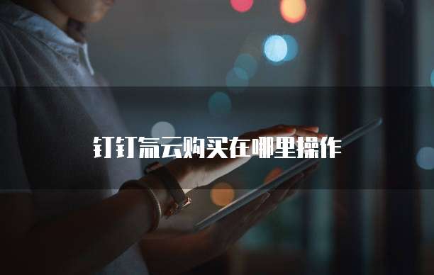 钉钉氚云购买在哪里操作