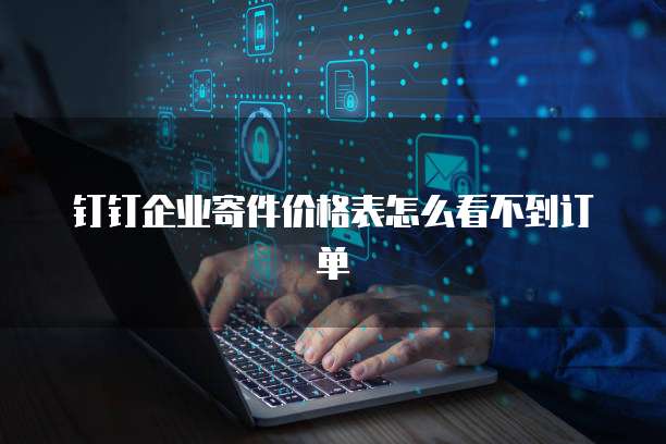 钉钉企业寄件价格表怎么看不到订单