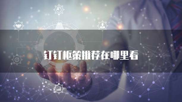 钉钉枢策推荐在哪里看