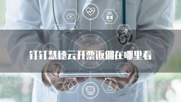 钉钉慧穗云开票返佣在哪里看
