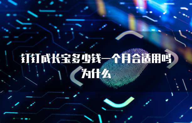 钉钉成长宝多少钱一个月合适用吗为什么