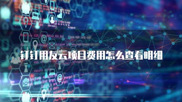 钉钉用友云项目费用怎么查看明细