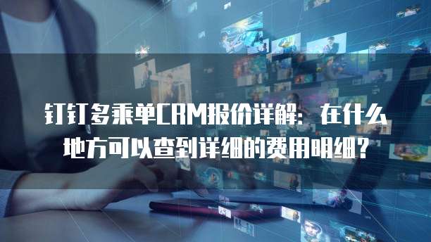 钉钉多乘单CRM报价详解:在什么地方可以查到详细的费用明细?