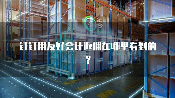 钉钉用友好会计返佣在哪里看到的？
