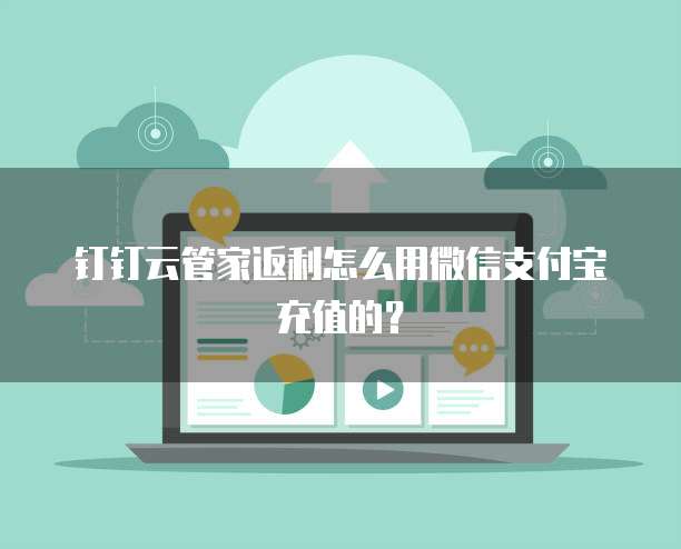 钉钉云管家返利怎么用微信支付宝充值的?